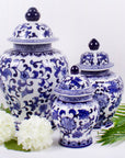 Blue Chinoiserie Ginger Jar - Large