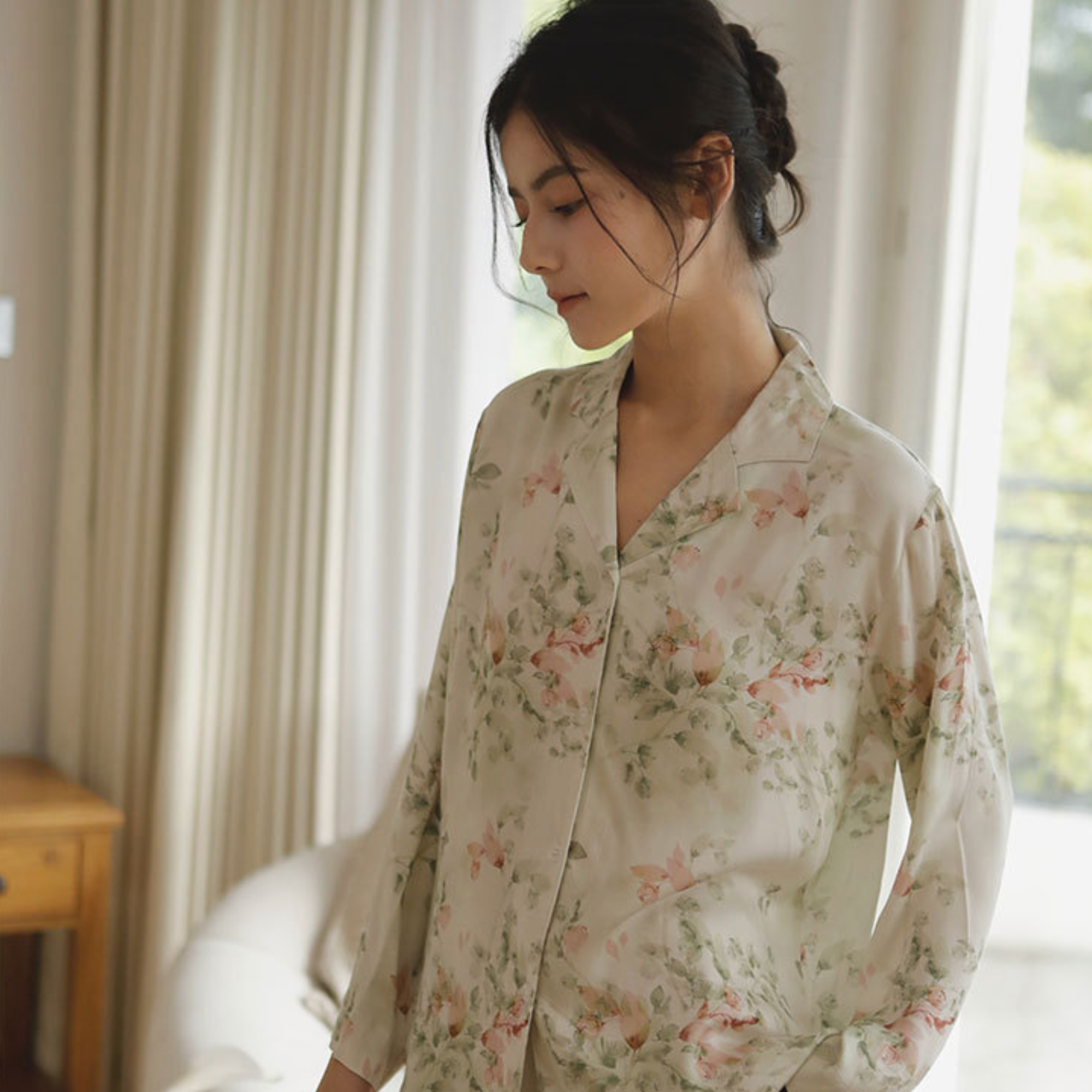 Floral Long Sleeve Pajama Set