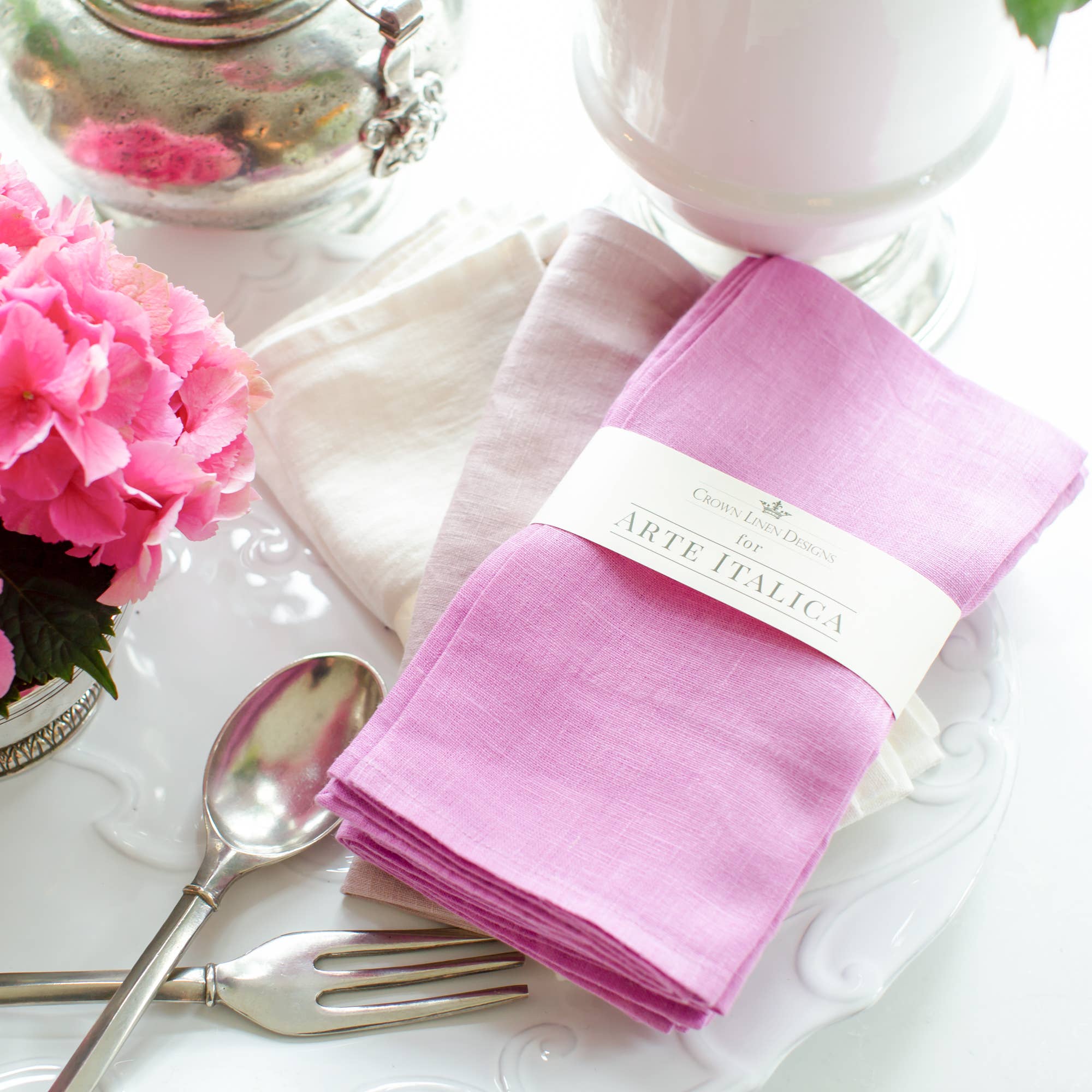 Washed Linen Napkin Set - New Color: Red