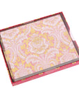 Pink Damask Folded Note Cards