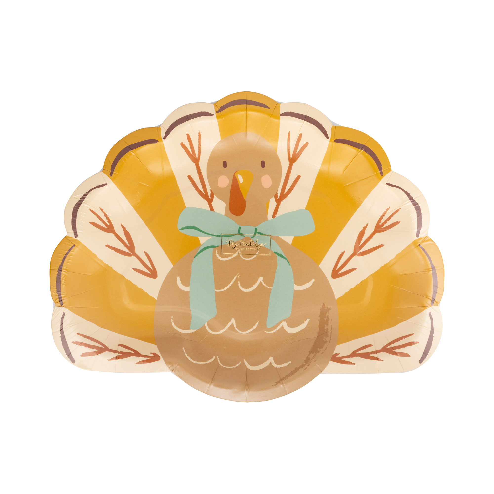Gobble Turkey Shaped Paper Plates