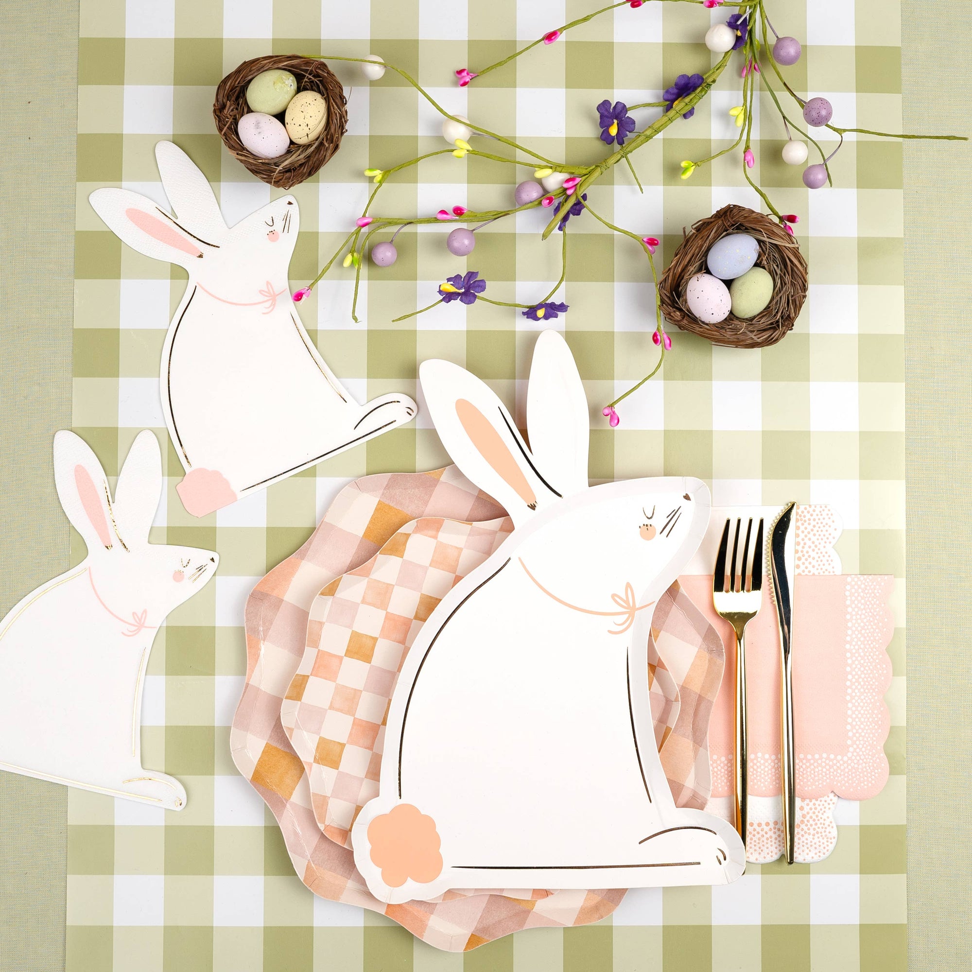 Harmony Plaid Dessert Paper Plates