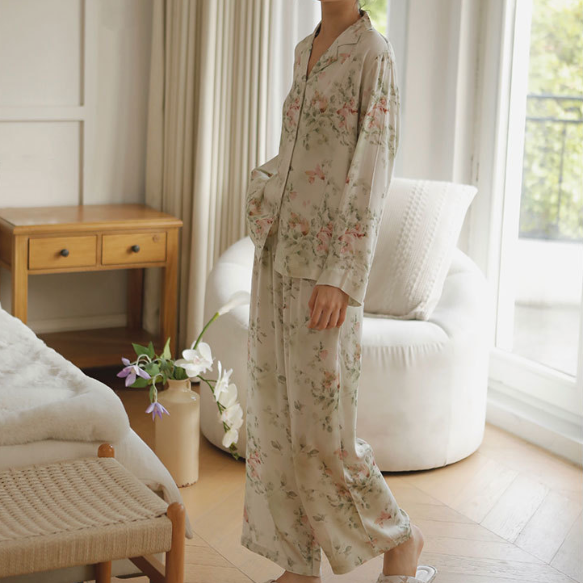 Floral Long Sleeve Pajama Set