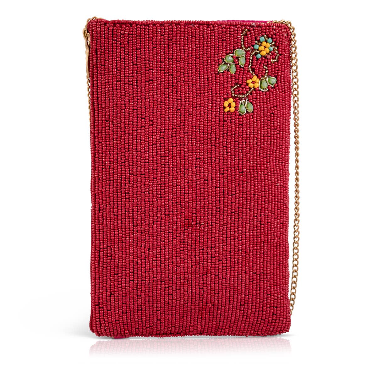 Meadow Floral Beaded Crossbody Phone Bag