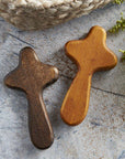 Handheld Cross - Walnut Stain