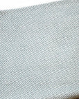 Blue And White Cotton Blend Woven Throw Blanket