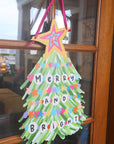 Merry and Bright Friendship Bracelet Tree Doorhanger