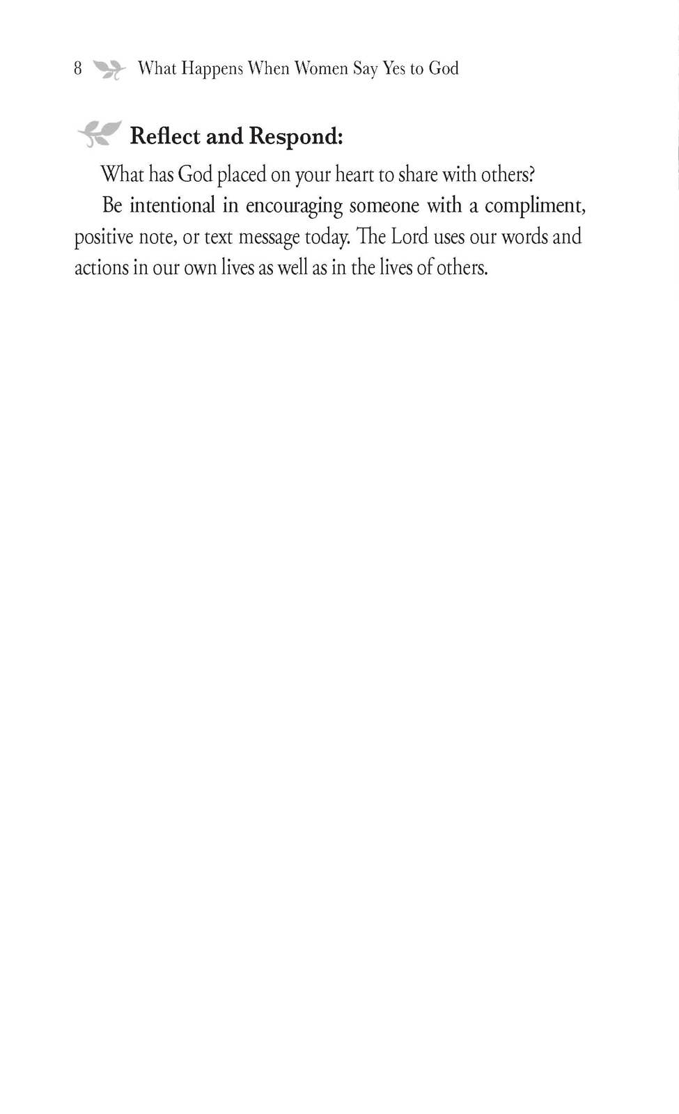 What Happens When Women Say Yes to God Devotional