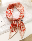 Initial Silk Scarf – Personalized Gift Accent for Her: J