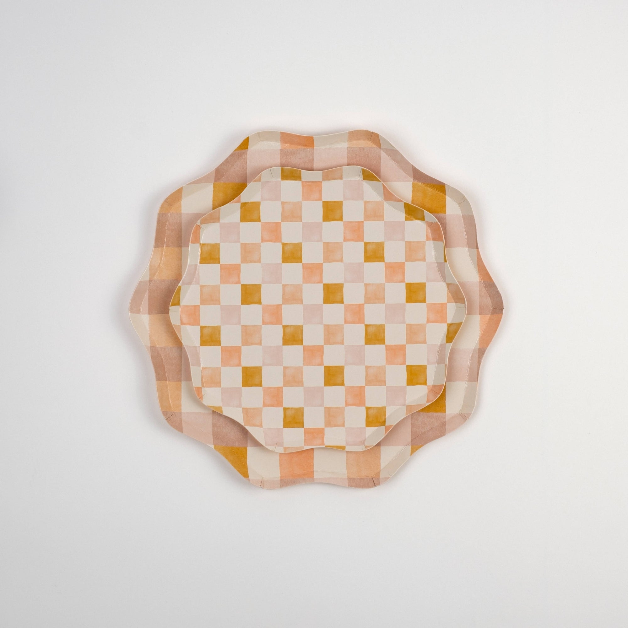 Harmony Plaid Dessert Paper Plates