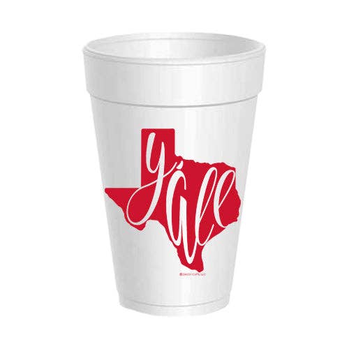 Texas Y'all Styrofoam Cup