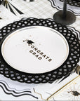 Black Basketweave Dinner Paper Plates