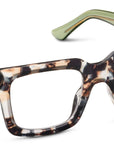 Tortoiseshell glasses on a white background