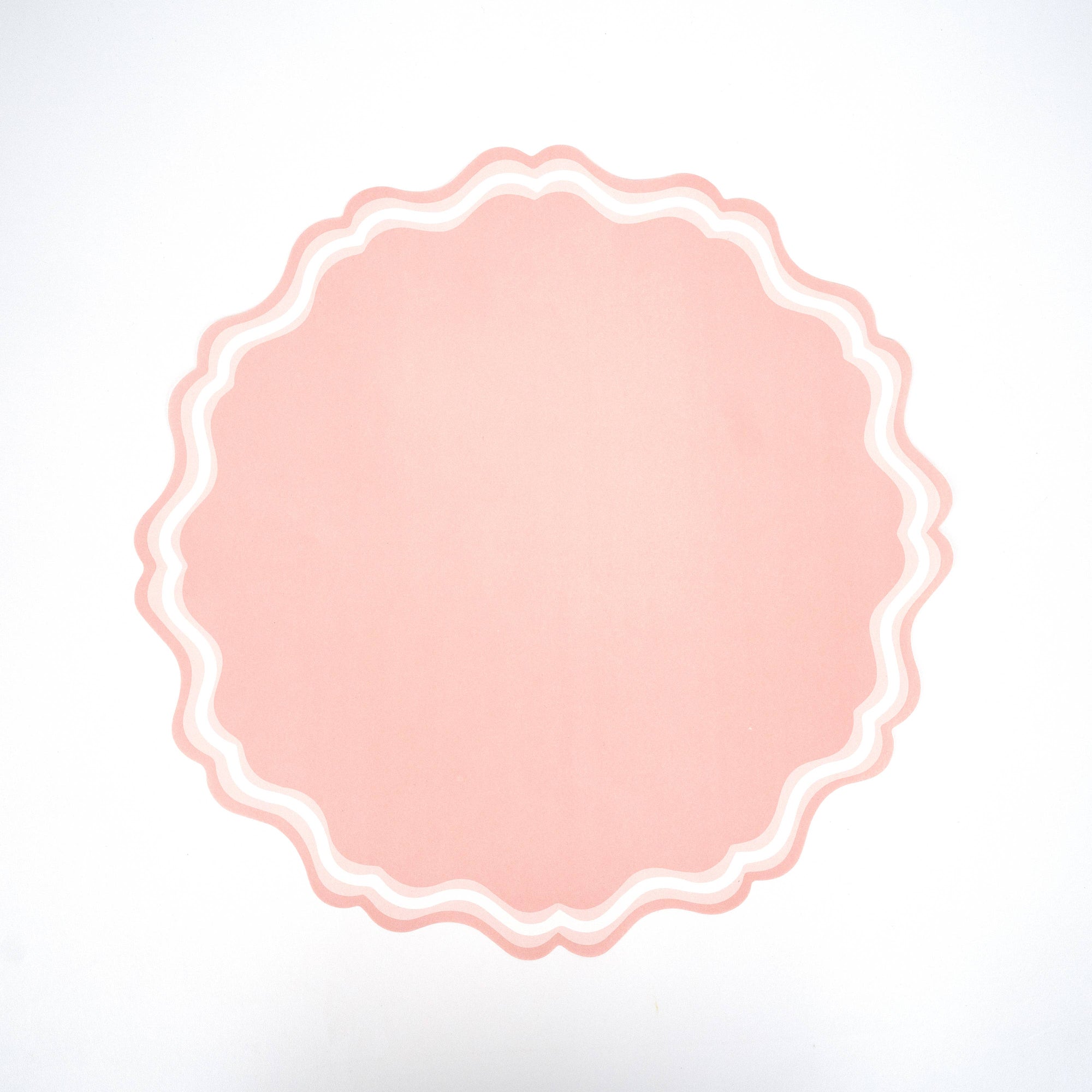 Pink Fancy Scallop Paper Placemats