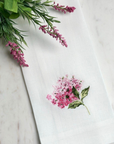 Hydrangea Towel - New: White (Pink)