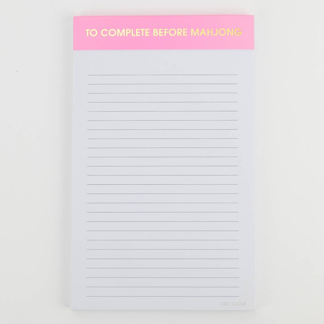 To Complete Before Mahjong Notepad