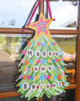 Merry and Bright Friendship Bracelet Tree Doorhanger