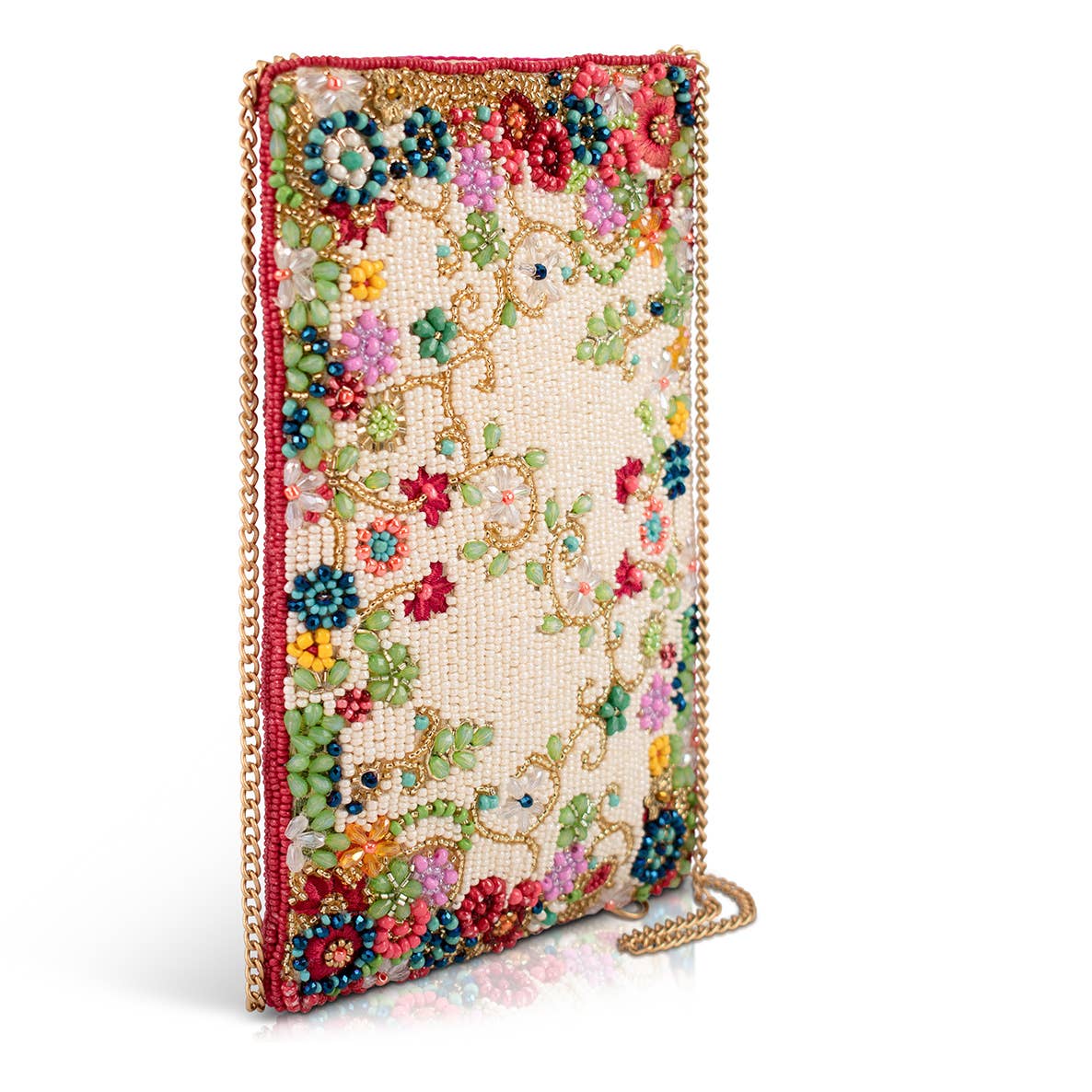 Meadow Floral Beaded Crossbody Phone Bag