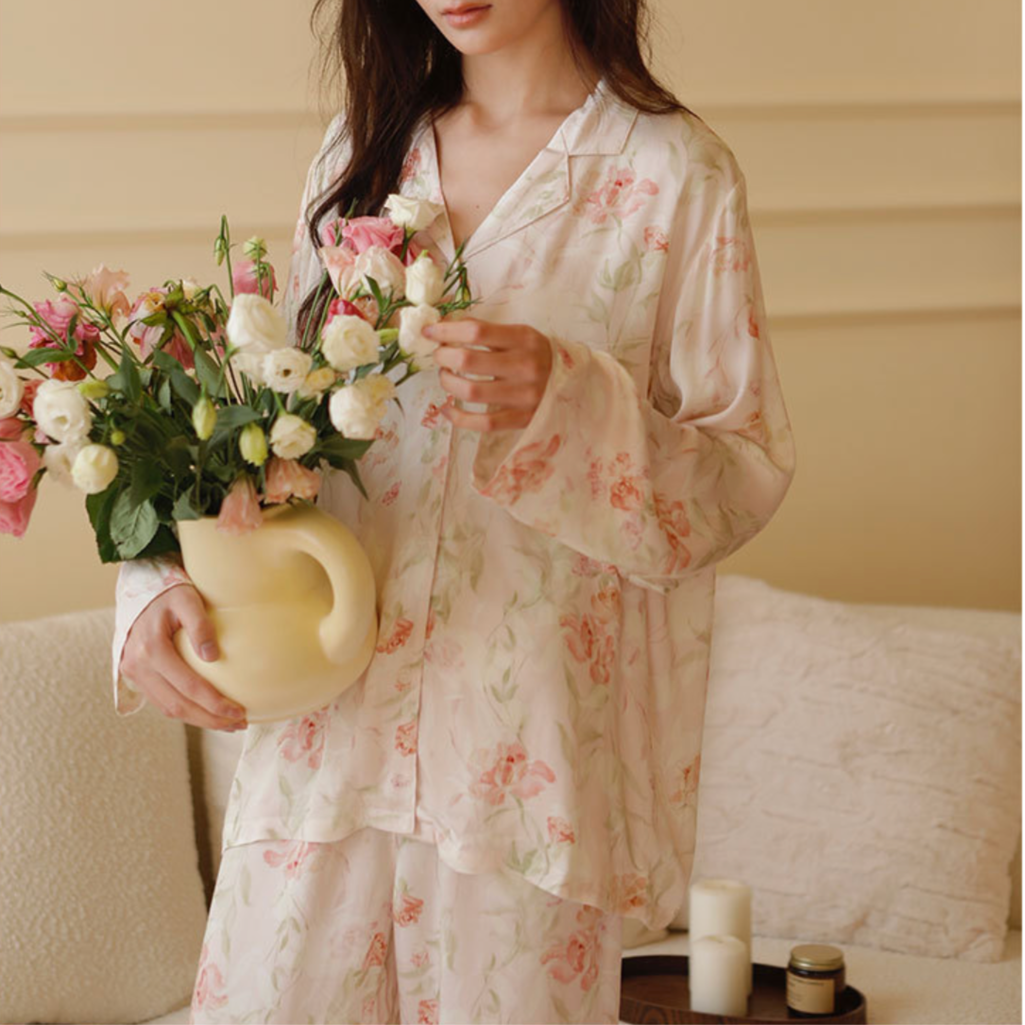 Floral Long Sleeve Pajama Set