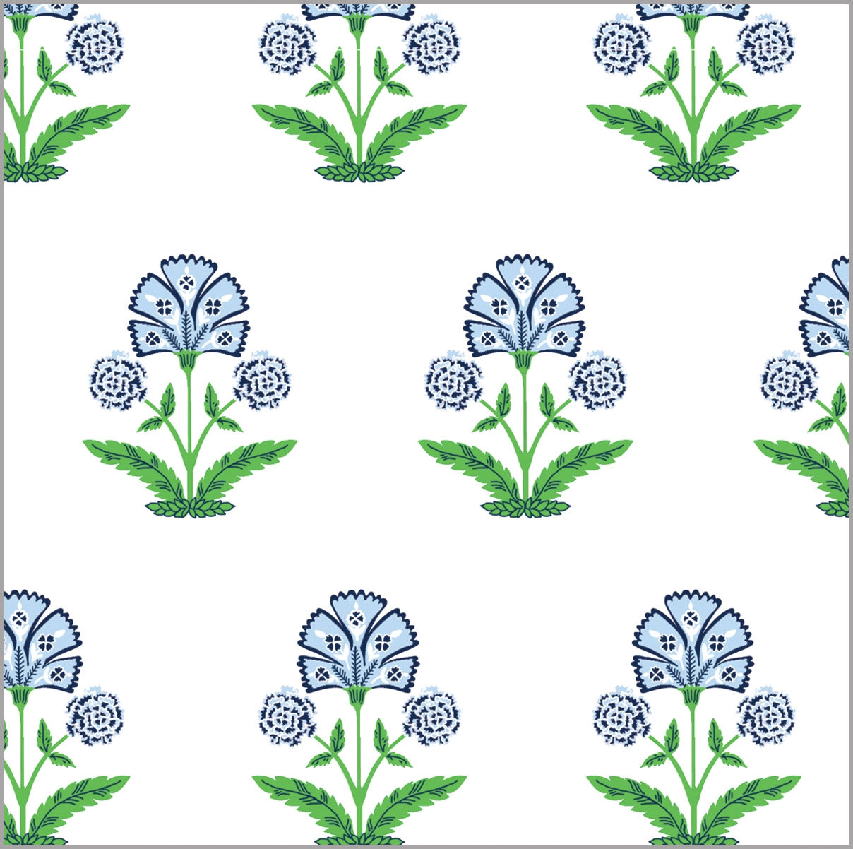 Blue Floral Paper