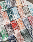 Initial Silk Scarf – Personalized Gift Accent for Her: J