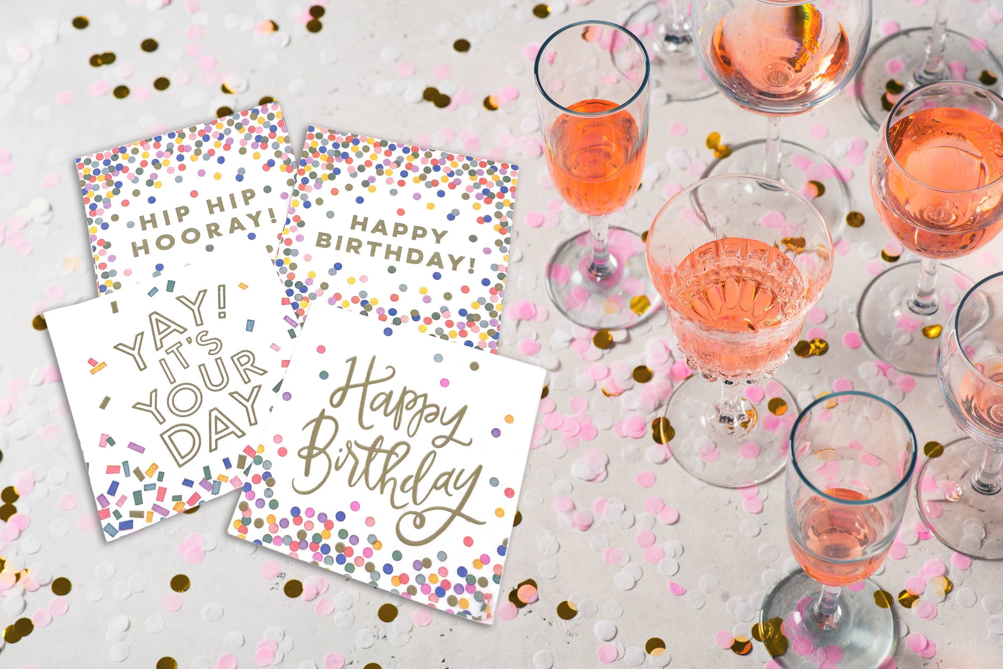 Birthday Cocktail Napkins | Happy Birthday (Script) - 20ct