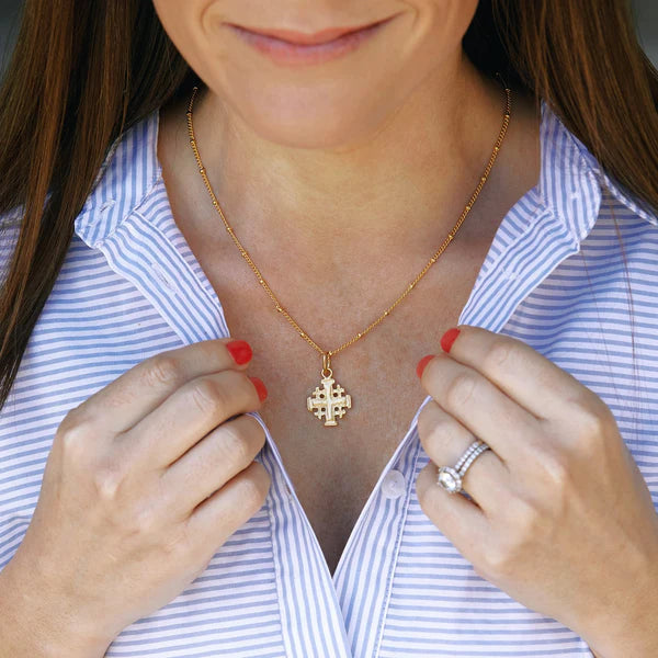Dainty Jerusalem Cross Necklace