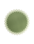 Green Ombre Scallop Paper Placemats