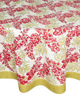 Wisteria Pink & Green Tablecloth, 90" Round