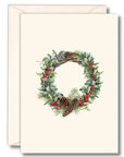 Winter Wreath Notecards with Matching Envelopes - Set of 8