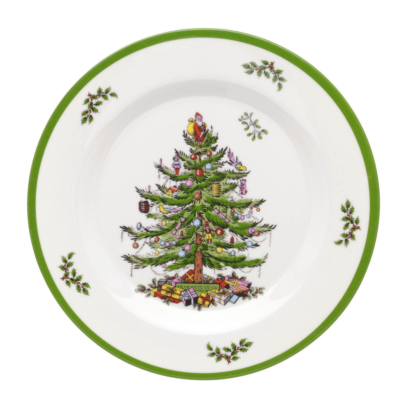Christmas Tree Melamine Salad Plates - Set of 4
