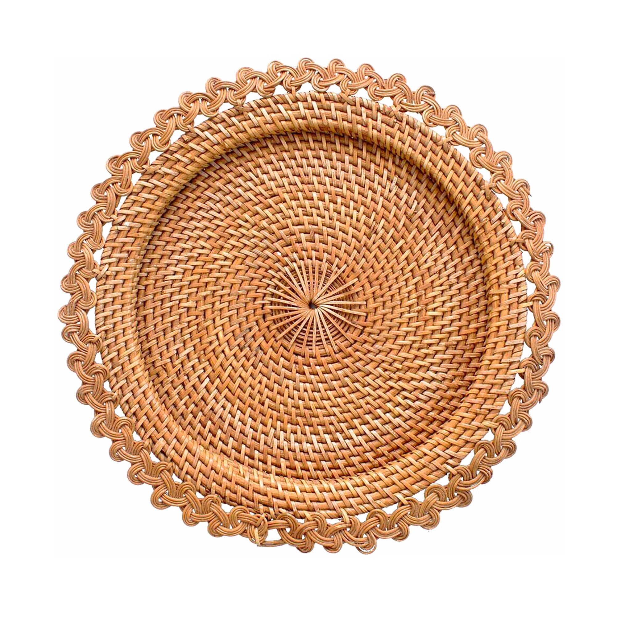 Light Brown Rattan Charger Plate