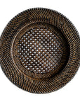 Dark Brown Rattan Charger Plate
