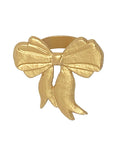 Gold Block Bow Napkin Ring