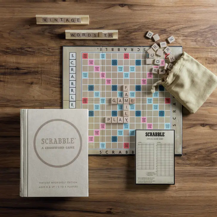 Scrabble, Monopoly, Clue Vintage Bookshelf Edition