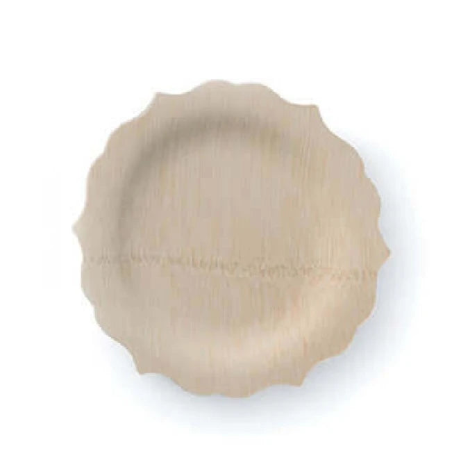 Bamboo Decorative Scalloped Edge Plate