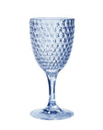 Blue Diamond Cut Wine Glass