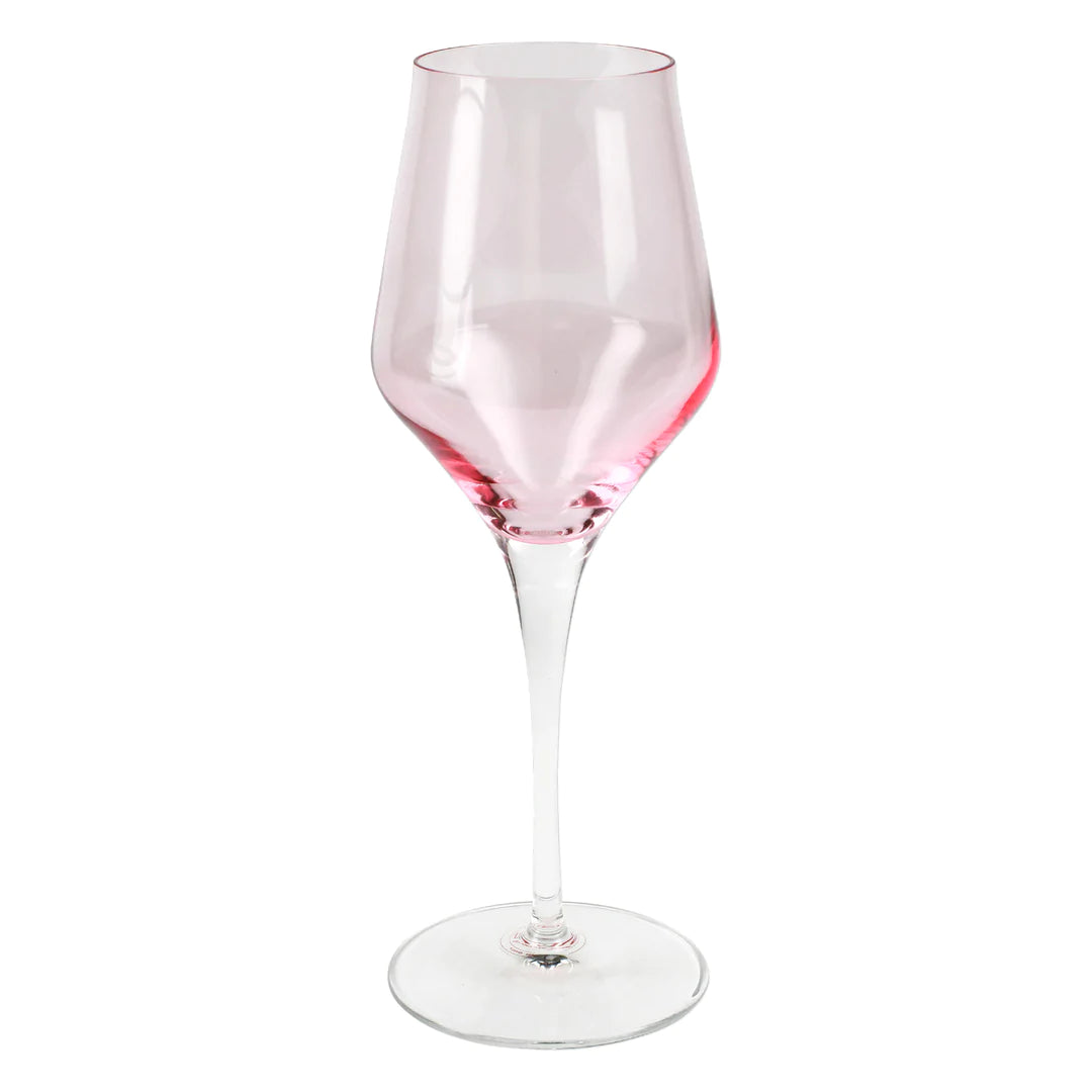 Contessa Pink Wine Glass