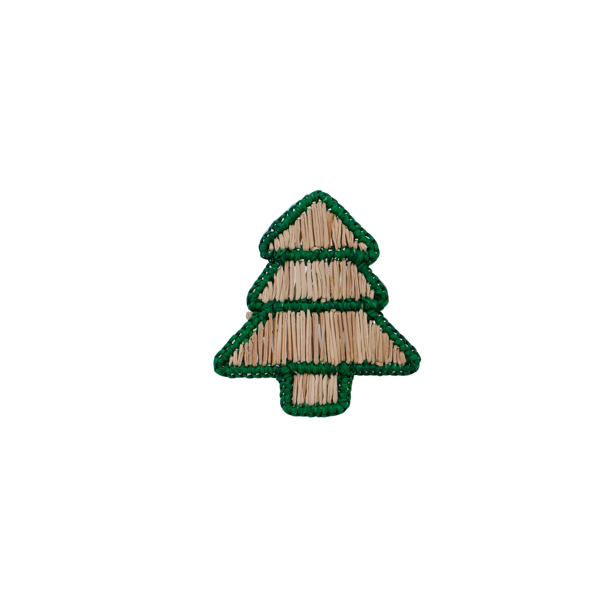 Christmas Tree Green Rimmed Napkin Ring