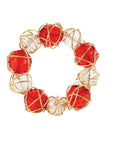 Crystal Bauble Red and White Napkin Ring