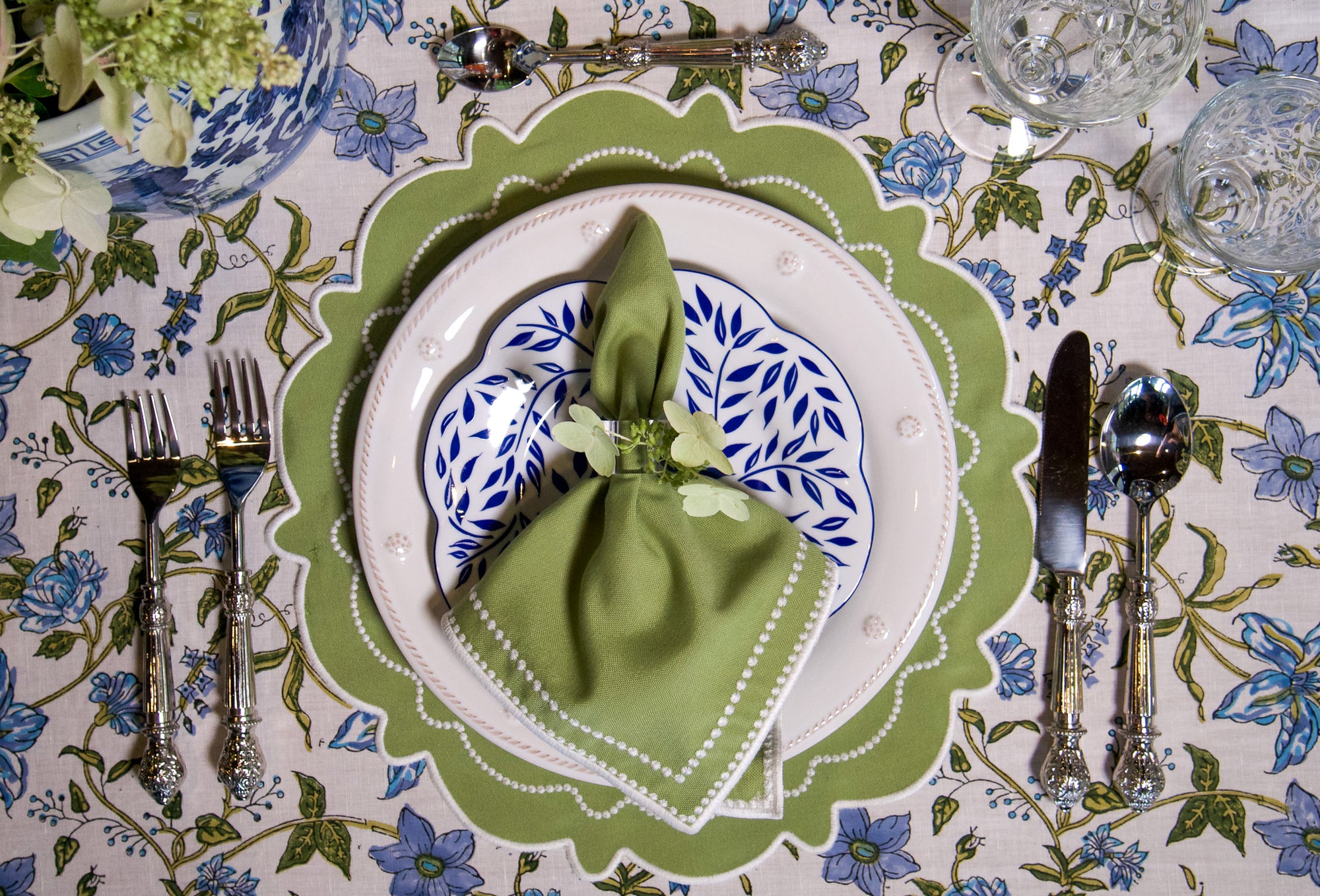 Blue Leaves Salad/Dessert Plate