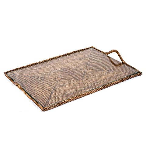 Rectangular Tray with Glass
